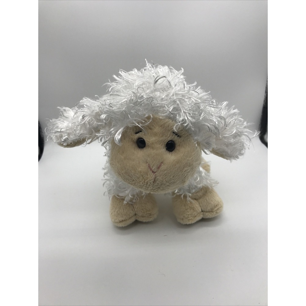 Ganz Webkinz Lamb HM 201 White Curly Hair NO CODE 7 1/2 In Tall